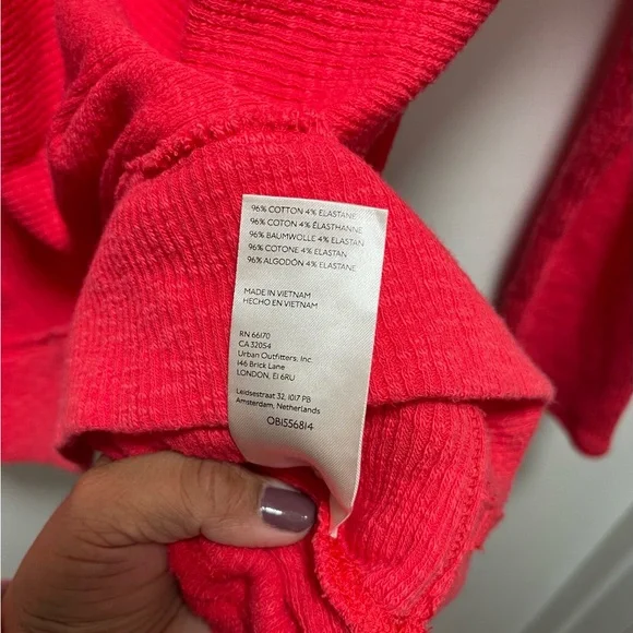 Free People We The Free Knit Casey Mock Neck Sweater Tunic Top Sz S Boho Spring - Picture 4 of 7